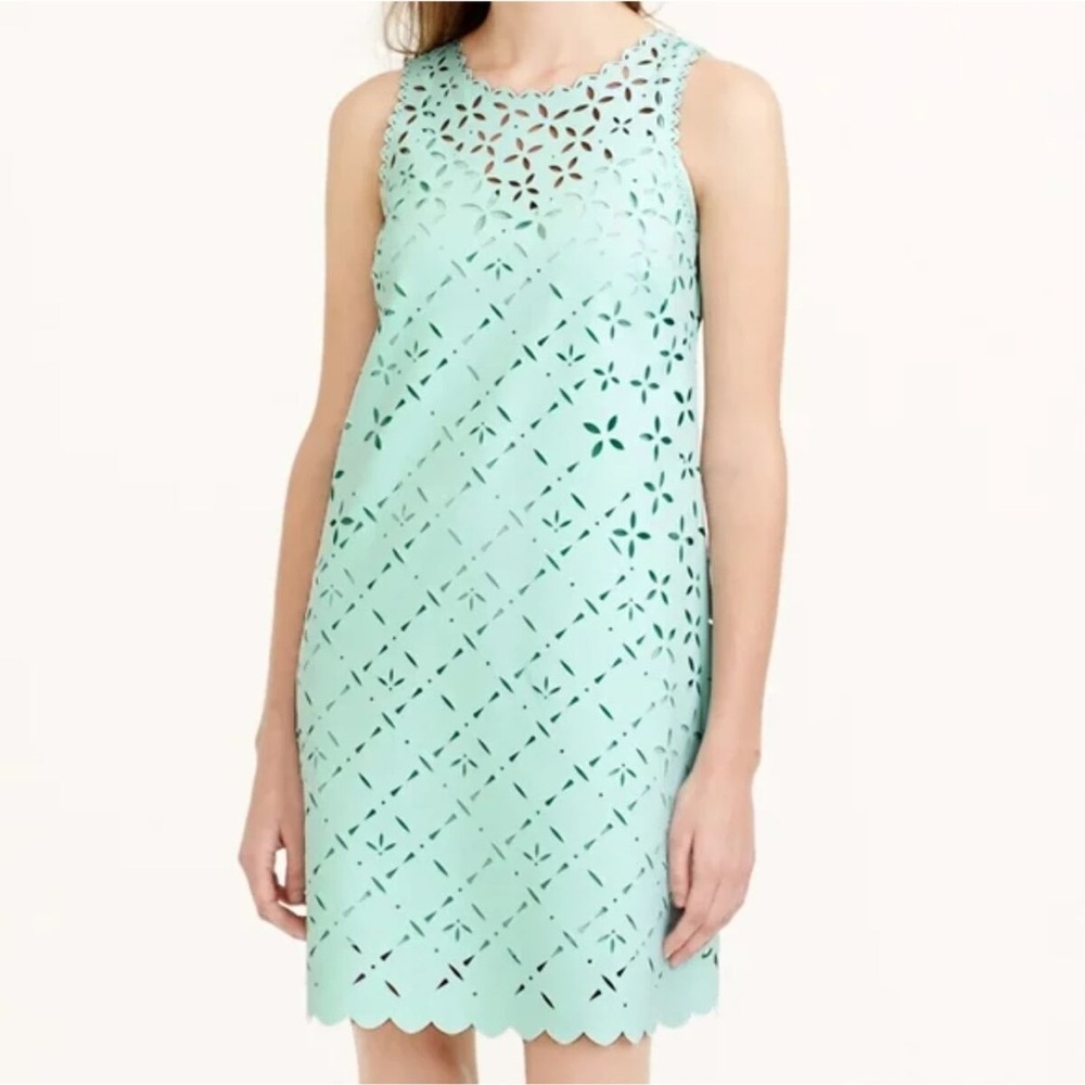 J.Crew Laser-Cut Floral Shift Dress